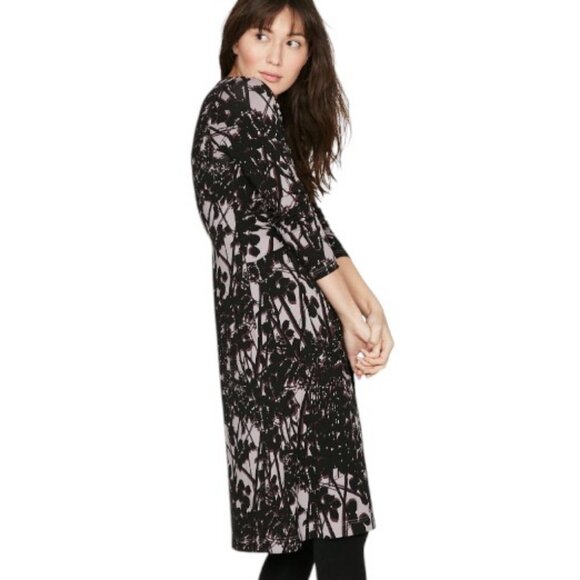 Thought black and purple temperance bamboo midi dress size 12 BNWT - Picture 2 of 5